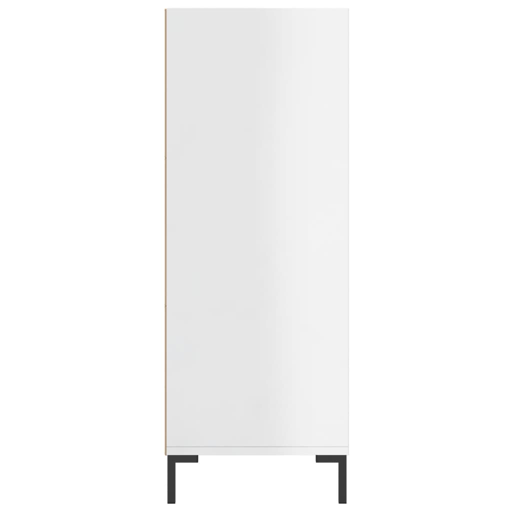 Bücherregal Hochglanz-Weiß 69,5x32,5x90 cm Holzwerkstoff - Pazzar.ch