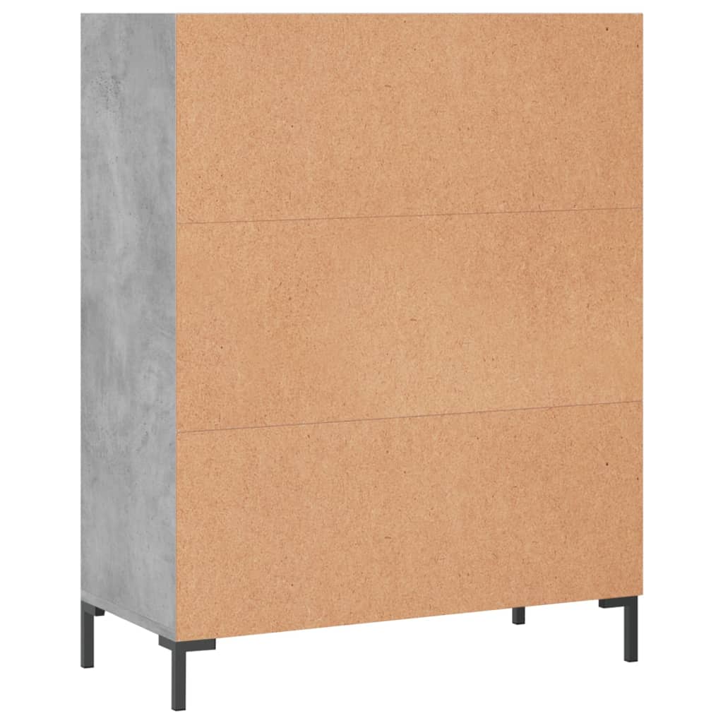 Bücherregal Betongrau 69,5x32,5x90 cm Holzwerkstoff - Pazzar.ch