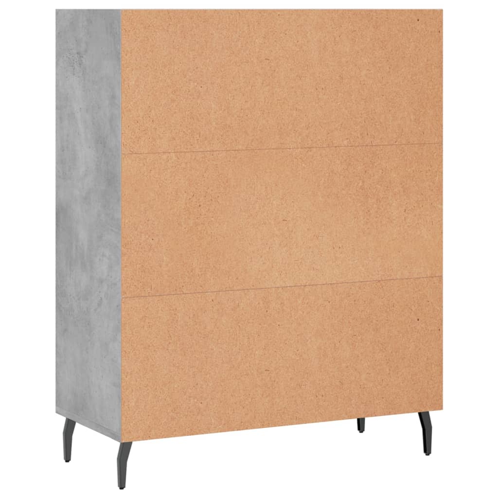 Regalschrank Betongrau 69,5x32,5x90 cm Holzwerkstoff - Pazzar.ch