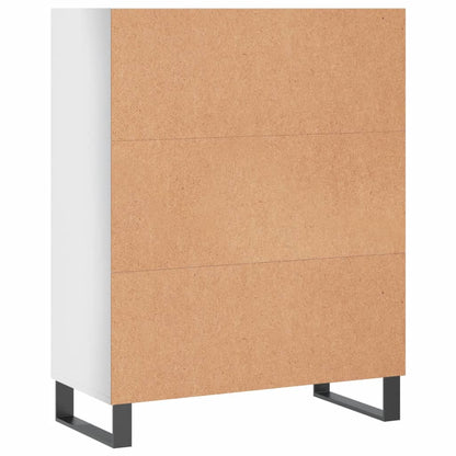 Regalschrank Hochglanz-Weiß 69,5x32,5x90 cm Holzwerkstoff - Pazzar.ch