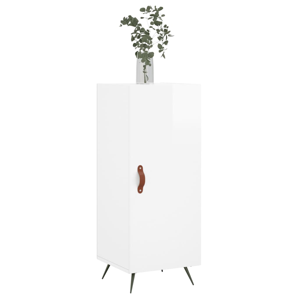 Sideboard Hochglanz-Weiß 34,5x34x90 cm Holzwerkstoff - Pazzar.ch