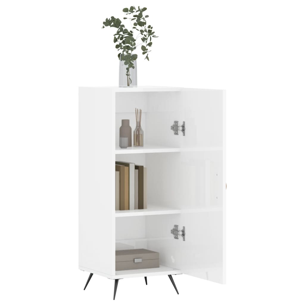Sideboard Hochglanz-Weiß 34,5x34x90 cm Holzwerkstoff - Pazzar.ch