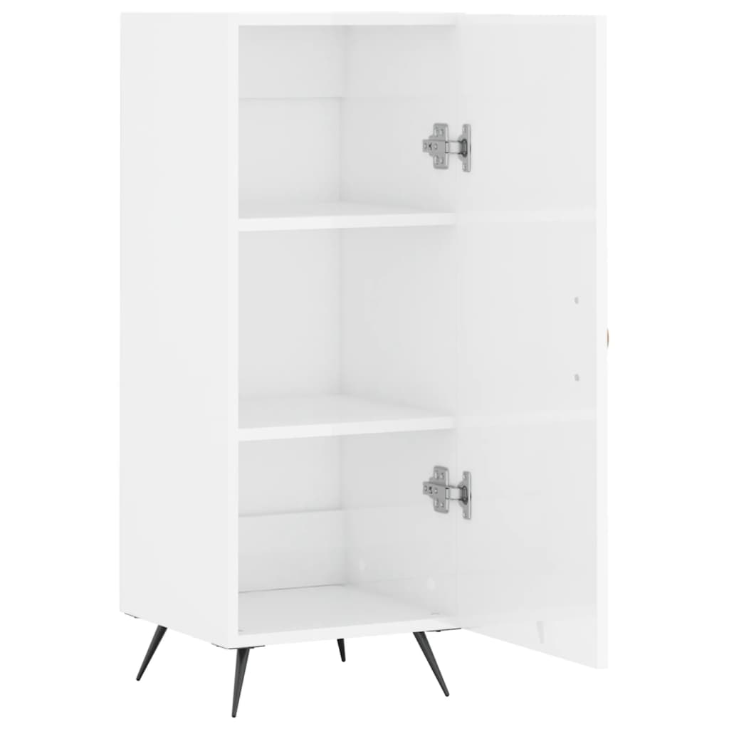 Sideboard Hochglanz-Weiß 34,5x34x90 cm Holzwerkstoff - Pazzar.ch