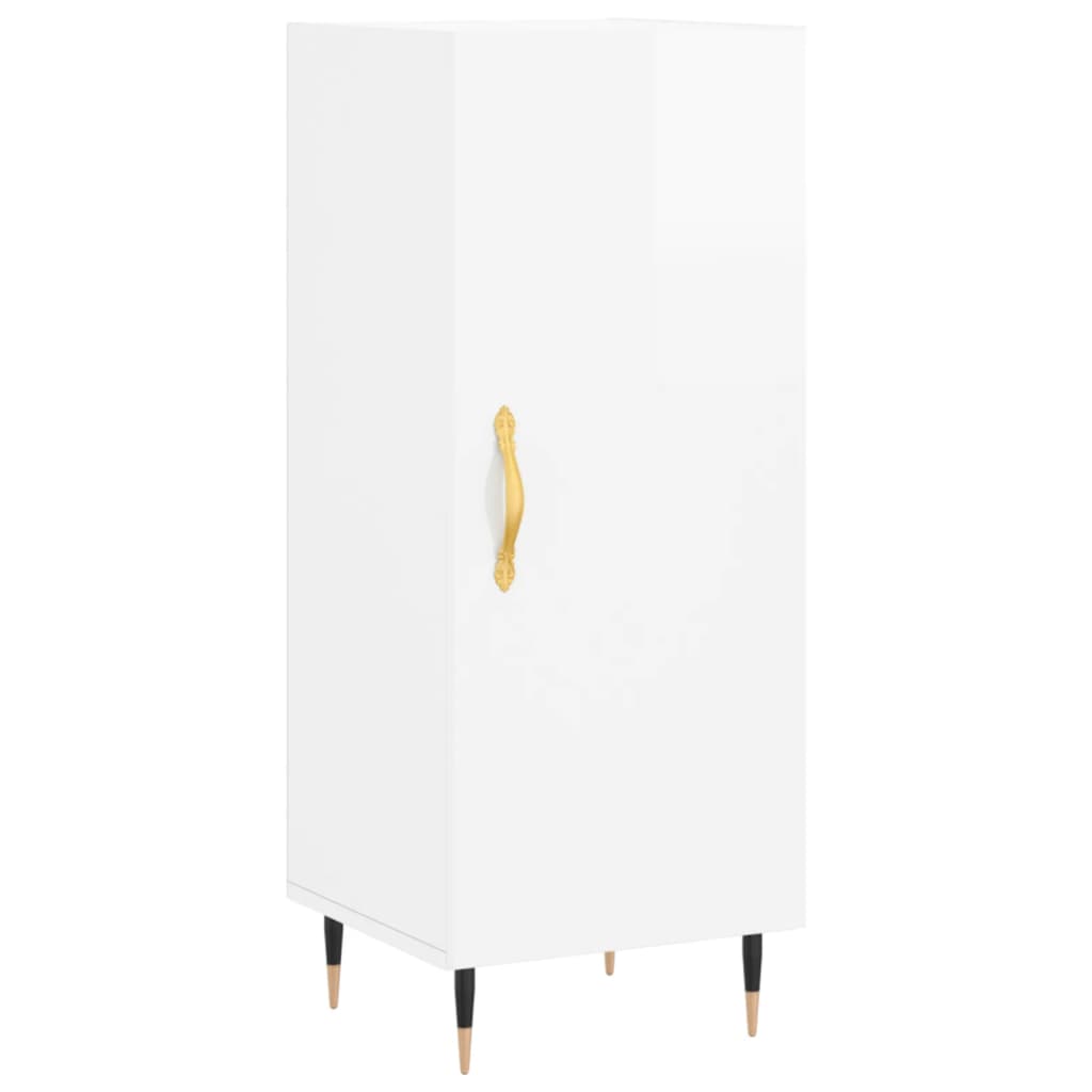 Sideboard Hochglanz-Weiß 34,5x34x90 cm Holzwerkstoff - Pazzar.ch
