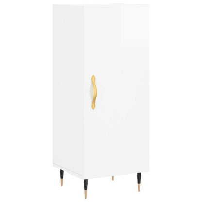 Sideboard Hochglanz-Weiß 34,5x34x90 cm Holzwerkstoff - Pazzar.ch