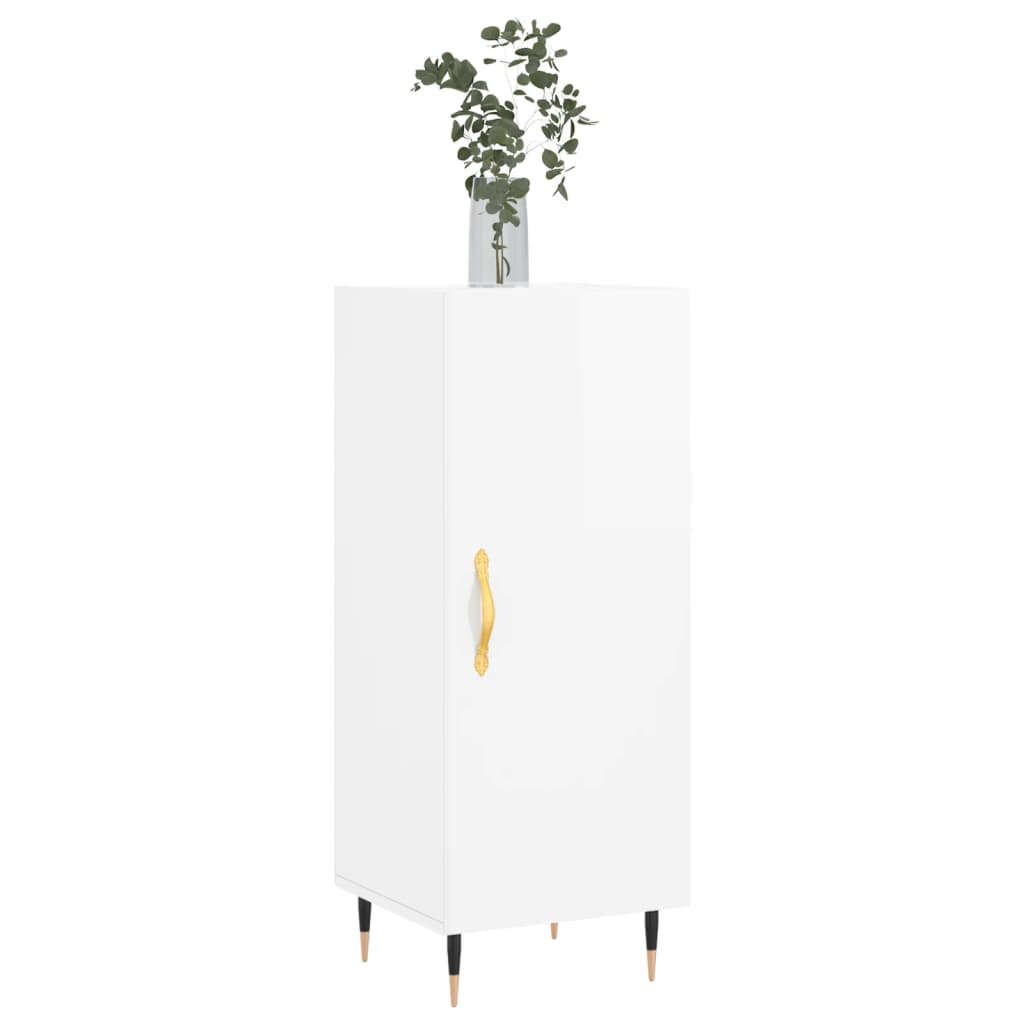 Sideboard Hochglanz-Weiß 34,5x34x90 cm Holzwerkstoff - Pazzar.ch