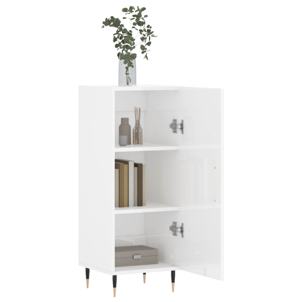 Sideboard Hochglanz-Weiß 34,5x34x90 cm Holzwerkstoff - Pazzar.ch