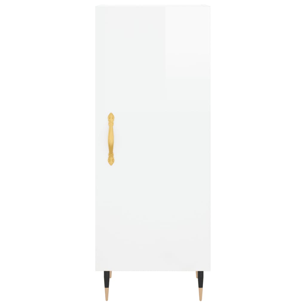 Sideboard Hochglanz-Weiß 34,5x34x90 cm Holzwerkstoff - Pazzar.ch