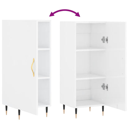 Sideboard Hochglanz-Weiß 34,5x34x90 cm Holzwerkstoff - Pazzar.ch