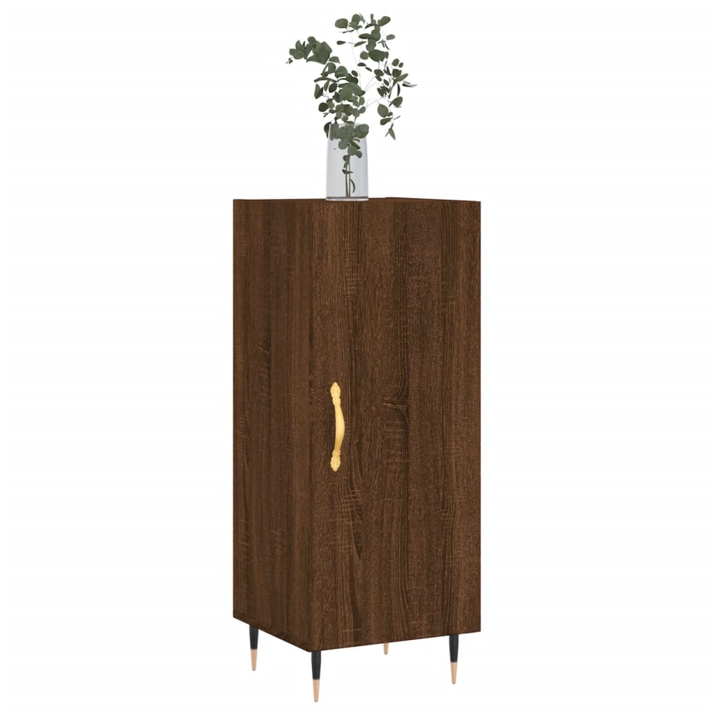 Sideboard Braun Eichen-Optik 34,5x34x90 cm Holzwerkstoff - Pazzar.ch
