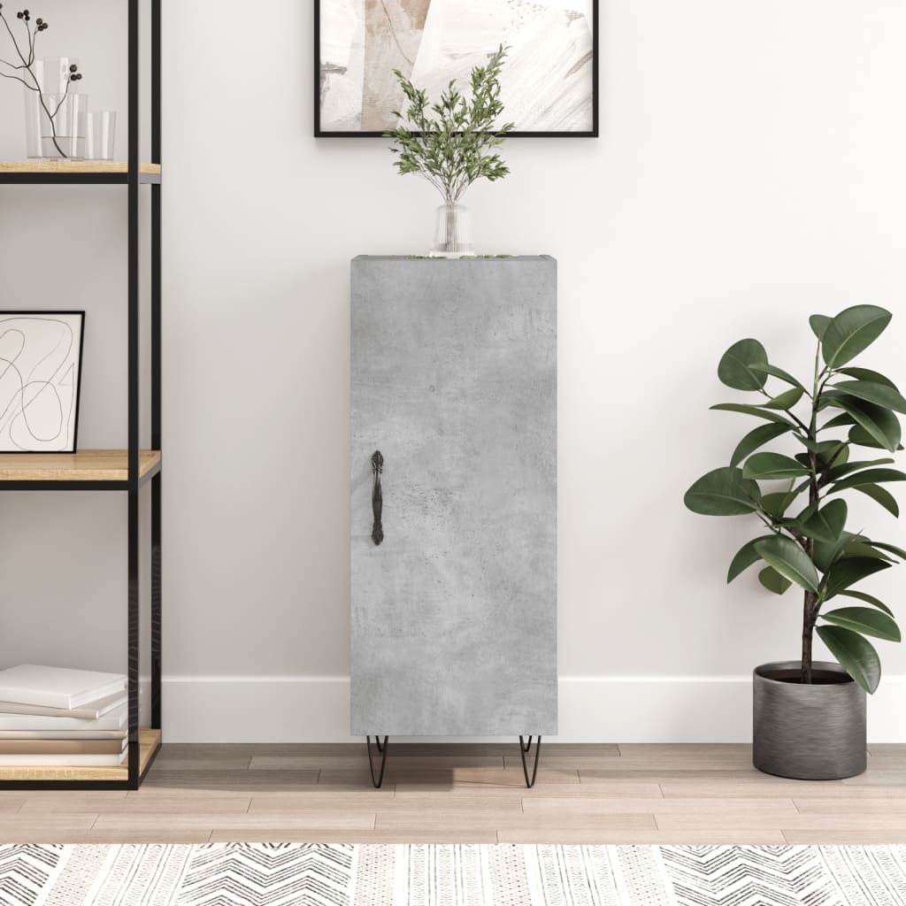 Sideboard Betongrau 34,5x34x90 cm Holzwerkstoff - Pazzar.ch
