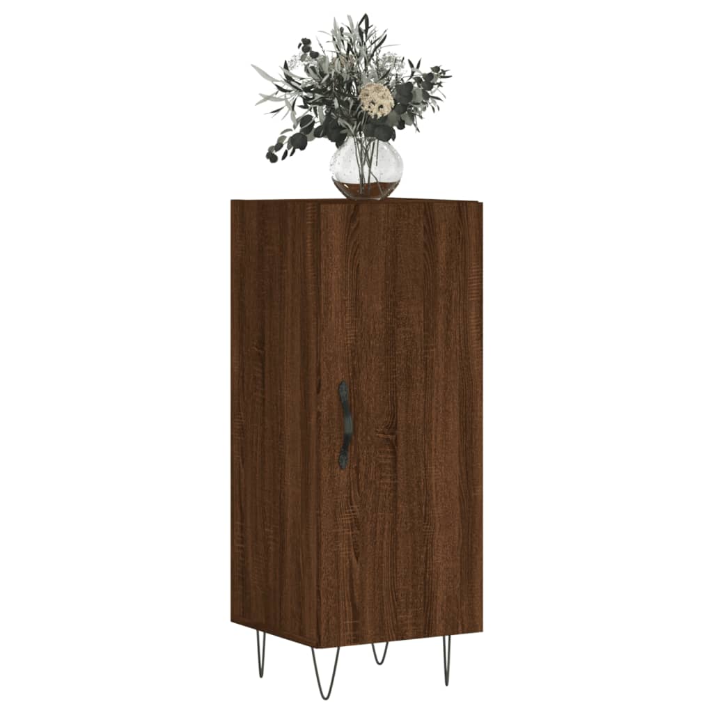 Sideboard Braun Eichen-Optik 34,5x34x90 cm Holzwerkstoff - Pazzar.ch