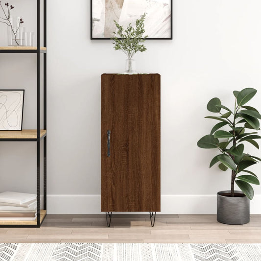 Sideboard Braun Eichen-Optik 34,5x34x90 cm Holzwerkstoff - Pazzar.ch