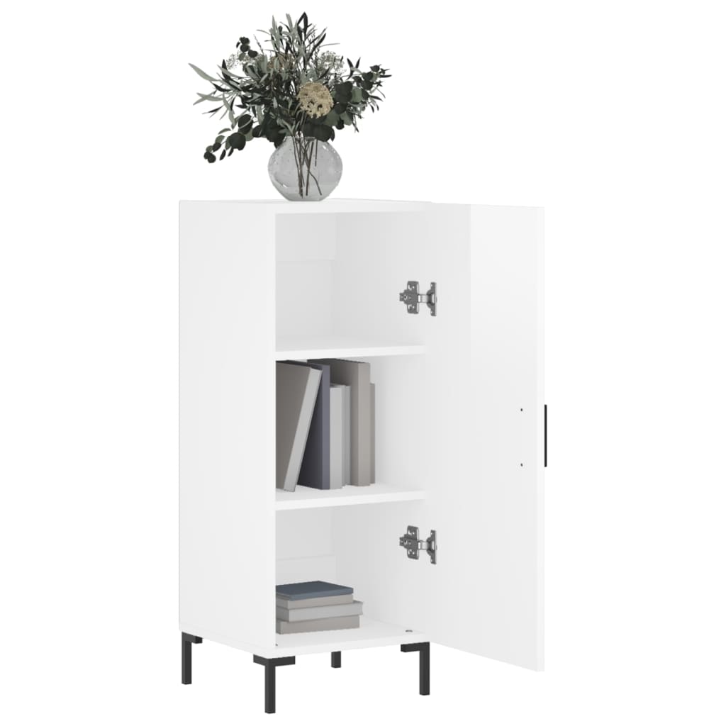 Sideboard Hochglanz-Weiß 34,5x34x90 cm Holzwerkstoff - Pazzar.ch