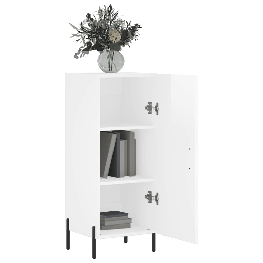 Sideboard Hochglanz-Weiß 34,5x34x90 cm Holzwerkstoff - Pazzar.ch