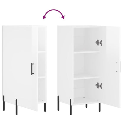 Sideboard Hochglanz-Weiß 34,5x34x90 cm Holzwerkstoff - Pazzar.ch