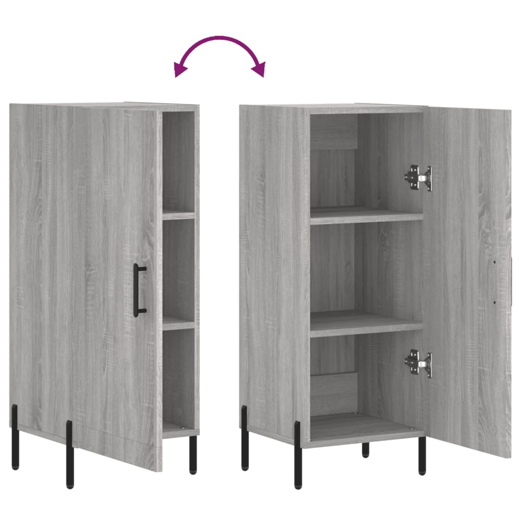 Sideboard Grau Sonoma 34,5x34x90 cm Holzwerkstoff - Pazzar.ch