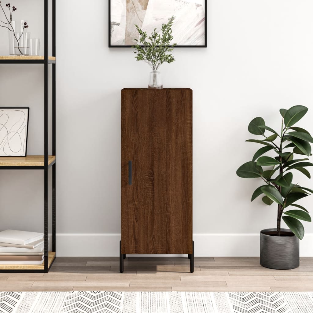 Sideboard Braun Eichen-Optik 34,5x34x90 cm Holzwerkstoff - Pazzar.ch