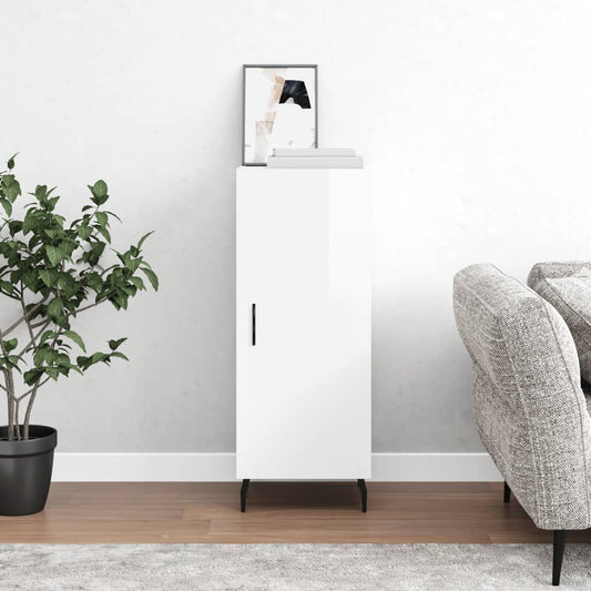 Sideboard Hochglanz-Weiß 34,5x34x90 cm Holzwerkstoff - Pazzar.ch