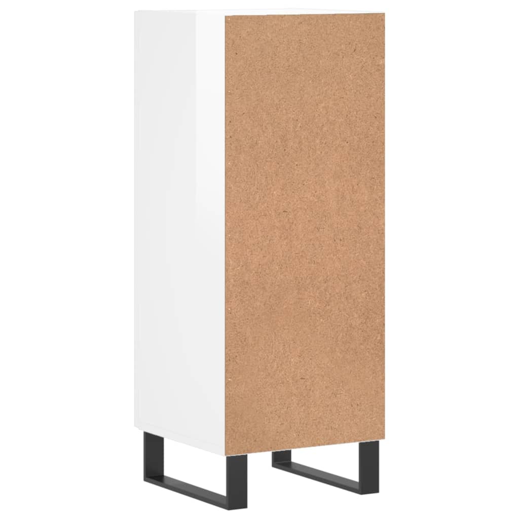 Sideboard Hochglanz-Weiß 34,5x34x90 cm Holzwerkstoff - Pazzar.ch