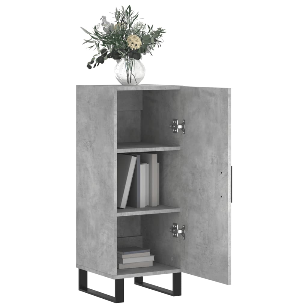 Sideboard Betongrau 34,5x34x90 cm Holzwerkstoff - Pazzar.ch