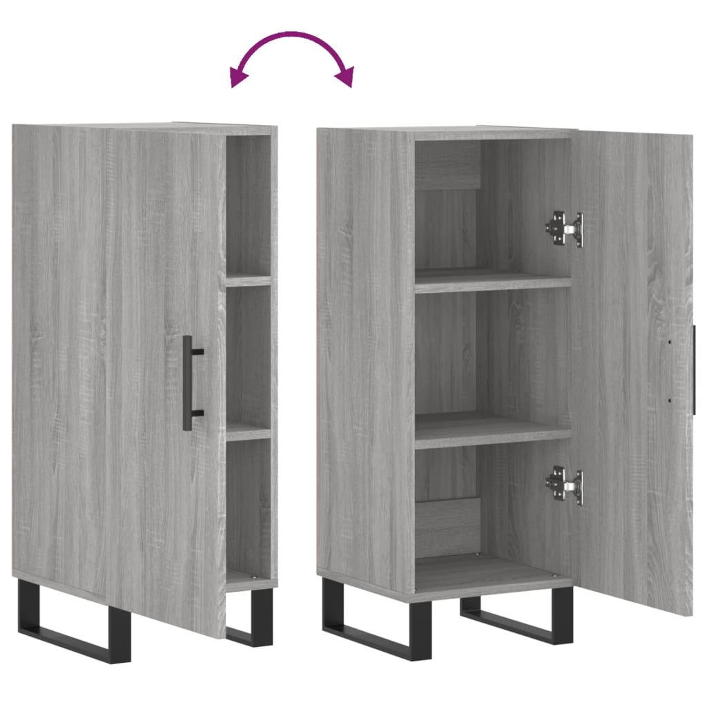 Sideboard Grau Sonoma 34,5x34x90 cm Holzwerkstoff - Pazzar.ch