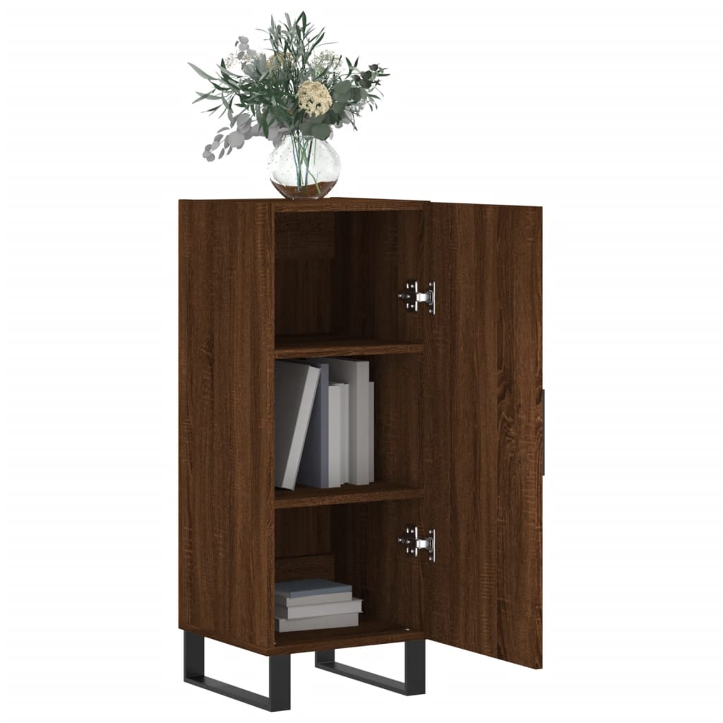 Sideboard Braun Eichen-Optik 34,5x34x90 cm Holzwerkstoff - Pazzar.ch
