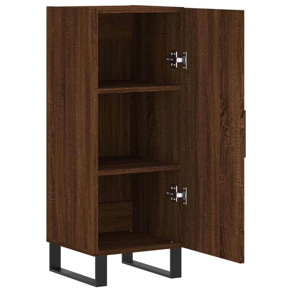 Sideboard Braun Eichen-Optik 34,5x34x90 cm Holzwerkstoff - Pazzar.ch