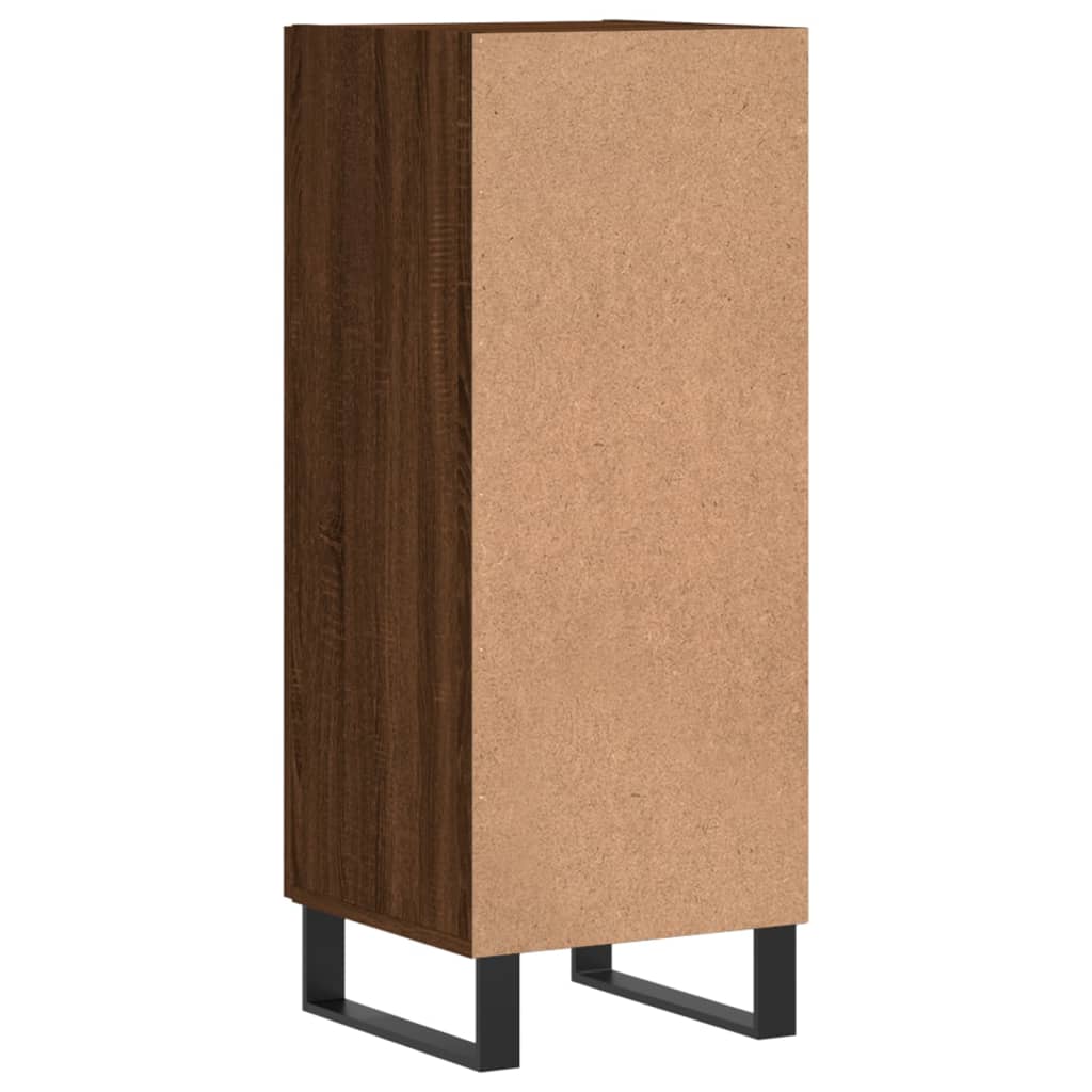 Sideboard Braun Eichen-Optik 34,5x34x90 cm Holzwerkstoff - Pazzar.ch