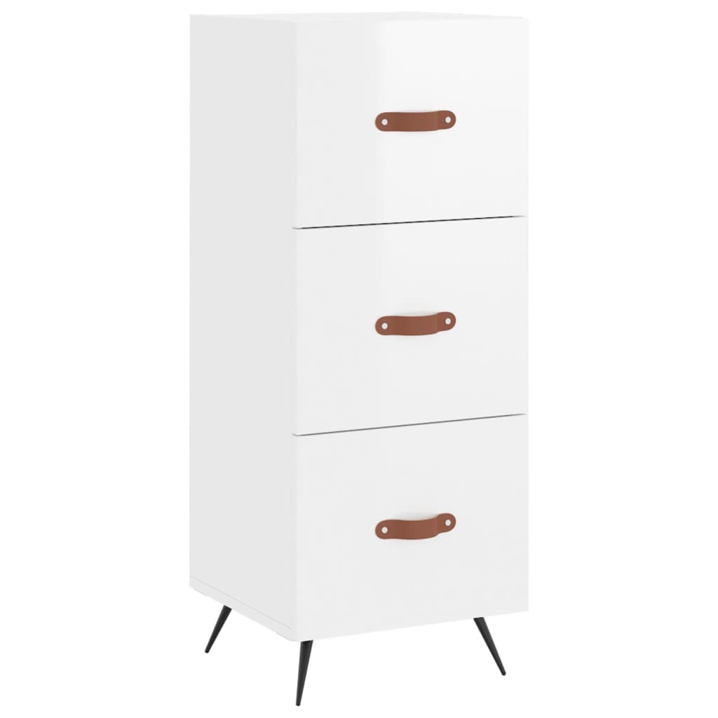 Sideboard Hochglanz-Weiß 34,5x34x90 cm Holzwerkstoff - Pazzar.ch