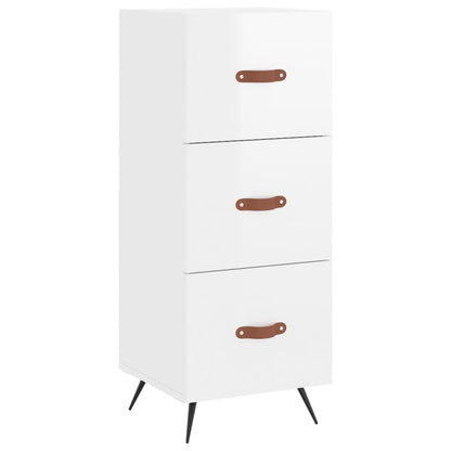 Sideboard Hochglanz-Weiß 34,5x34x90 cm Holzwerkstoff - Pazzar.ch