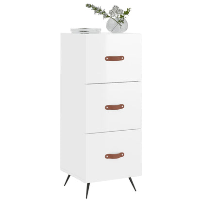 Sideboard Hochglanz-Weiß 34,5x34x90 cm Holzwerkstoff - Pazzar.ch