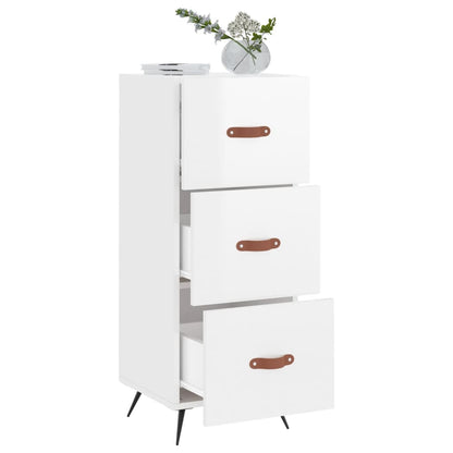 Sideboard Hochglanz-Weiß 34,5x34x90 cm Holzwerkstoff - Pazzar.ch