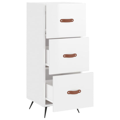 Sideboard Hochglanz-Weiß 34,5x34x90 cm Holzwerkstoff - Pazzar.ch