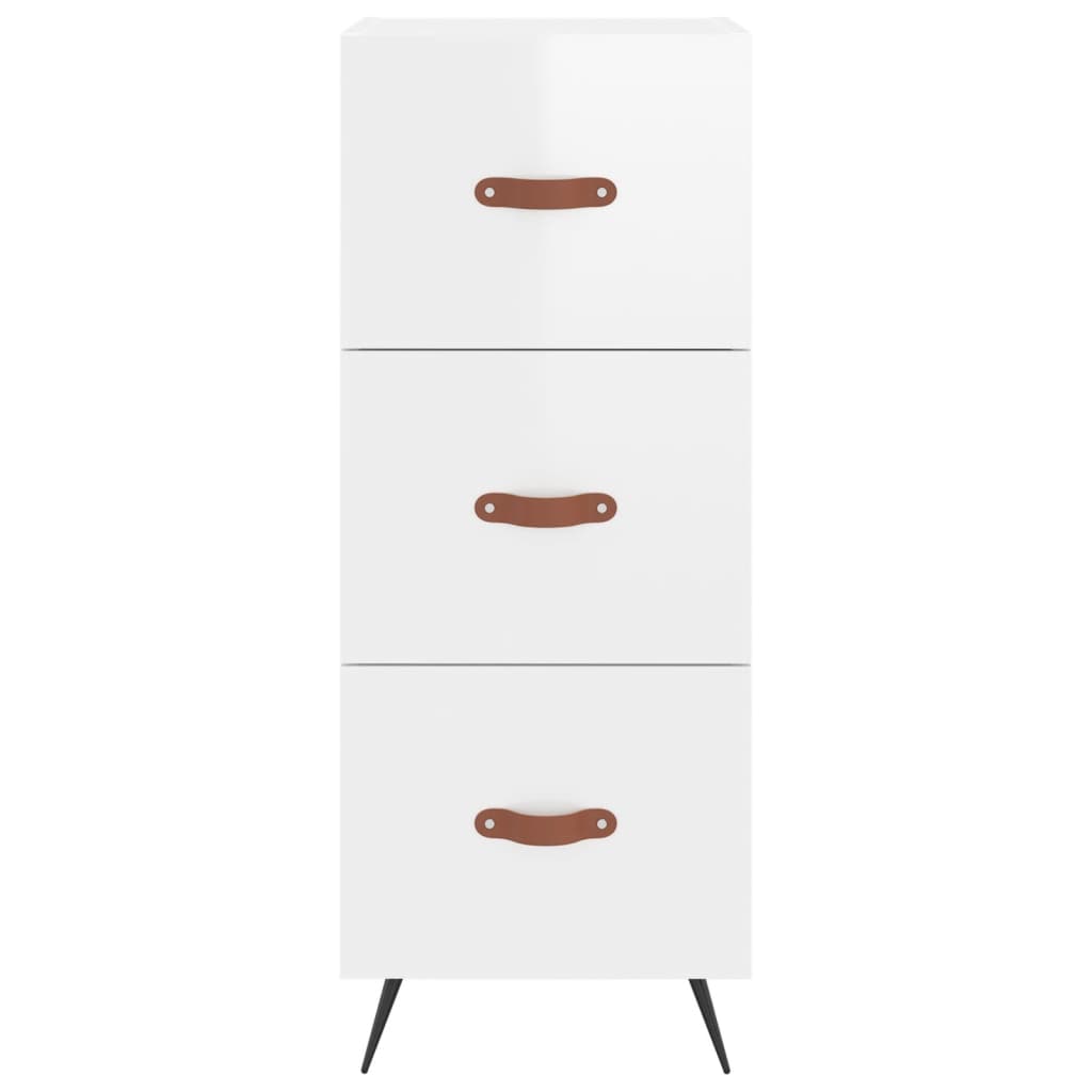 Sideboard Hochglanz-Weiß 34,5x34x90 cm Holzwerkstoff - Pazzar.ch