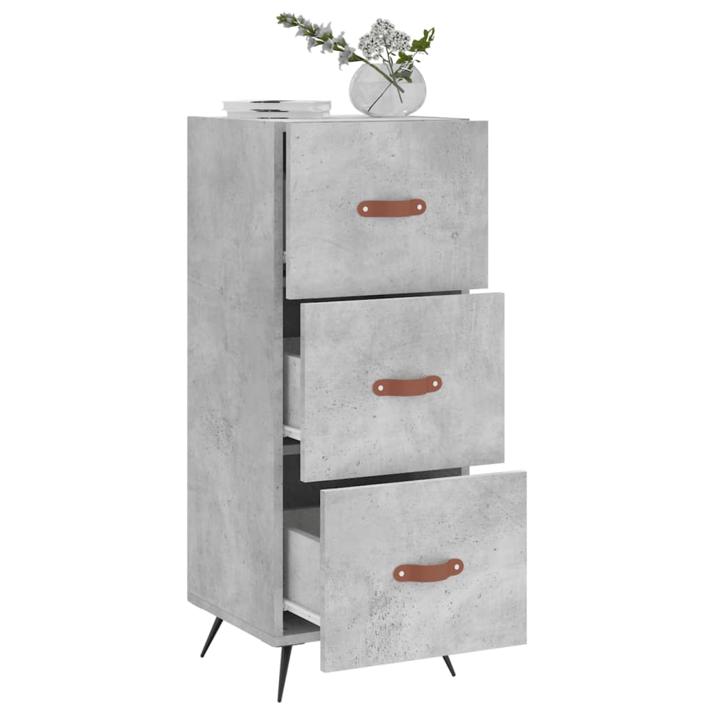 Sideboard Betongrau 34,5x34x90 cm Holzwerkstoff - Pazzar.ch