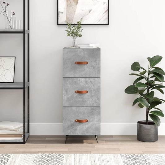 Sideboard Betongrau 34,5x34x90 cm Holzwerkstoff - Pazzar.ch
