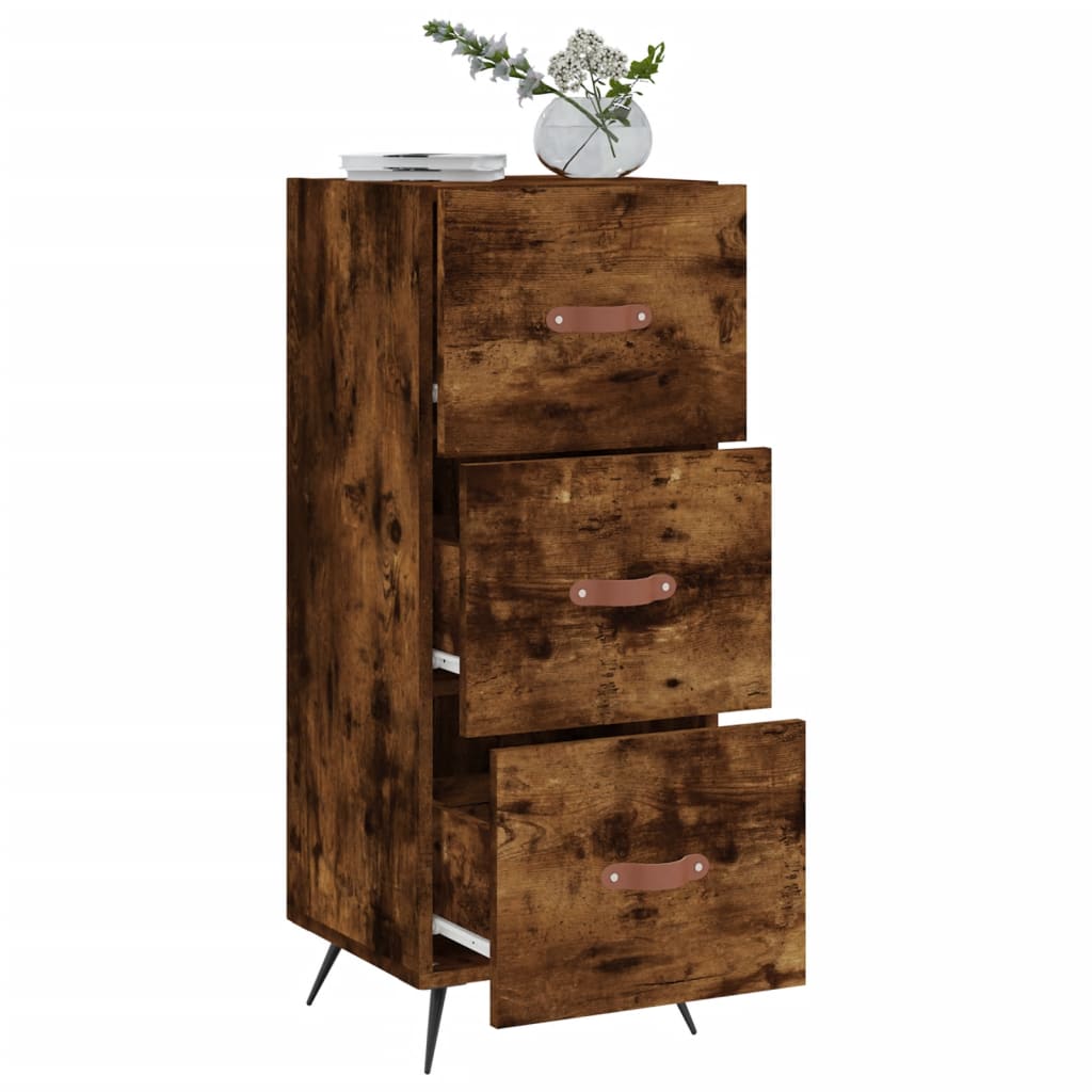 Sideboard Räuchereiche 34,5x34x90 cm Holzwerkstoff - Pazzar.ch