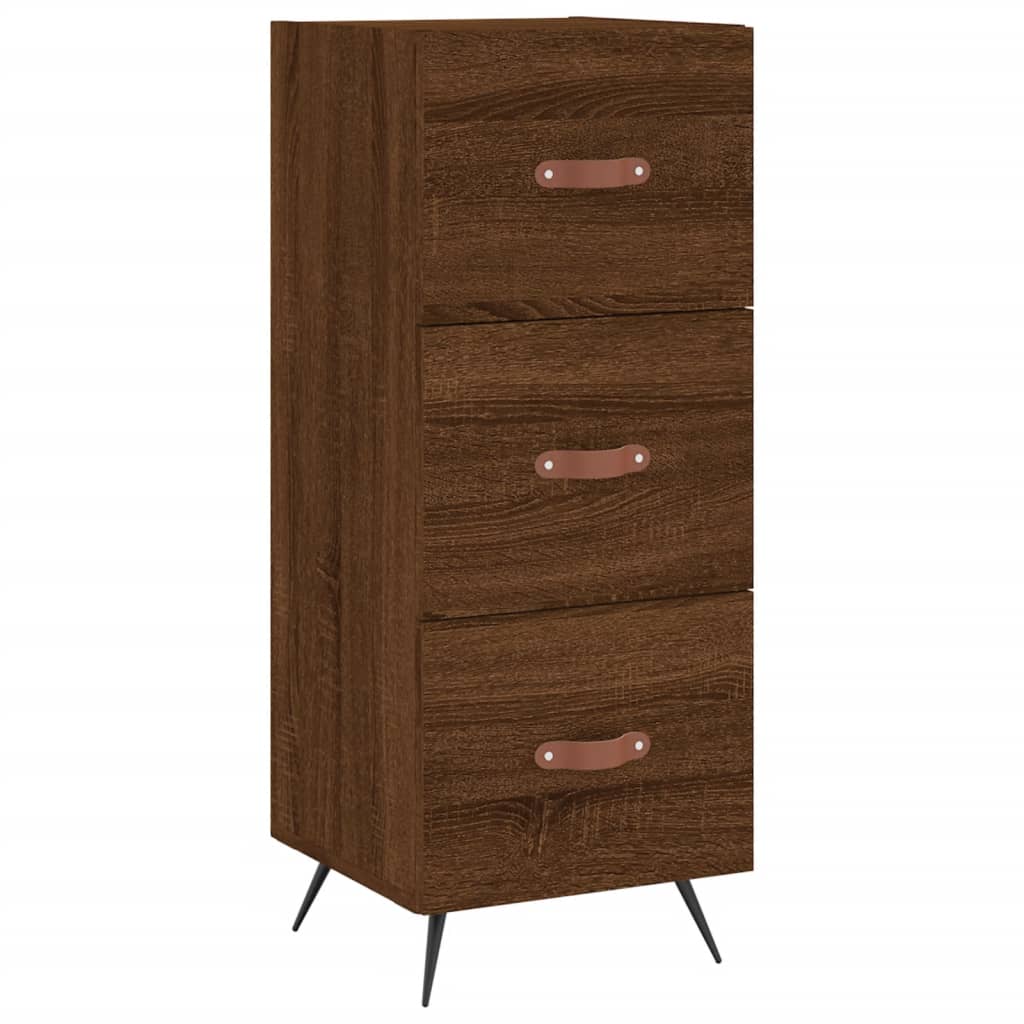 Sideboard Braun Eichen-Optik 34,5x34x90 cm Holzwerkstoff - Pazzar.ch