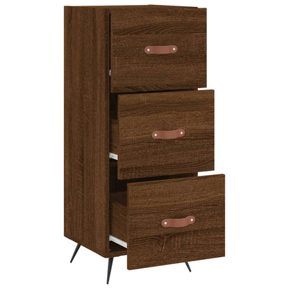 Sideboard Braun Eichen-Optik 34,5x34x90 cm Holzwerkstoff - Pazzar.ch