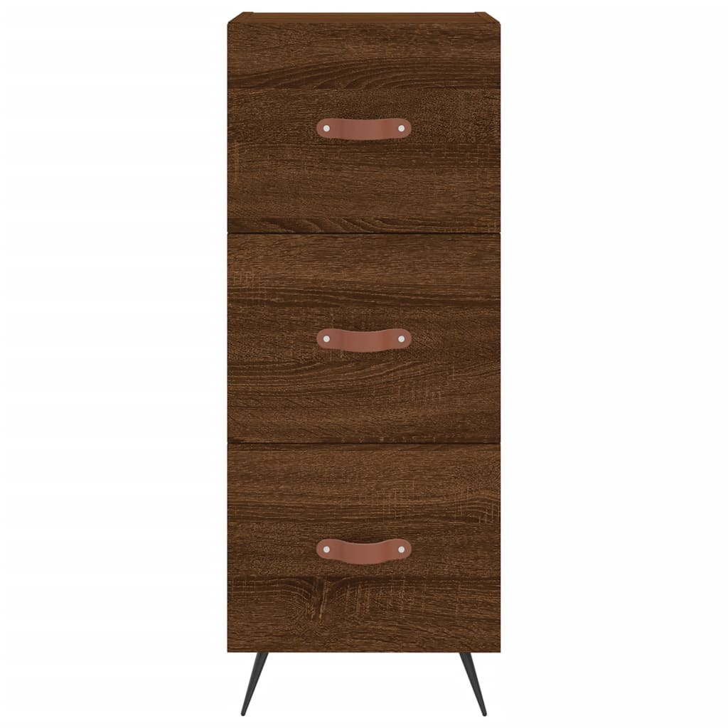 Sideboard Braun Eichen-Optik 34,5x34x90 cm Holzwerkstoff - Pazzar.ch