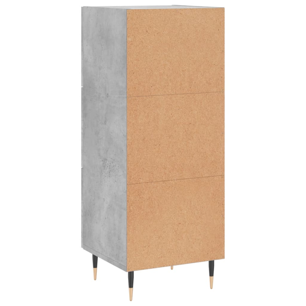 Sideboard Betongrau 34,5x34x90 cm Holzwerkstoff - Pazzar.ch