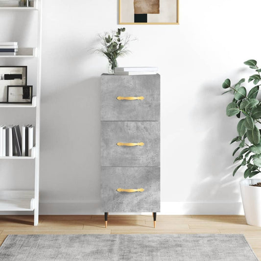Sideboard Betongrau 34,5x34x90 cm Holzwerkstoff - Pazzar.ch