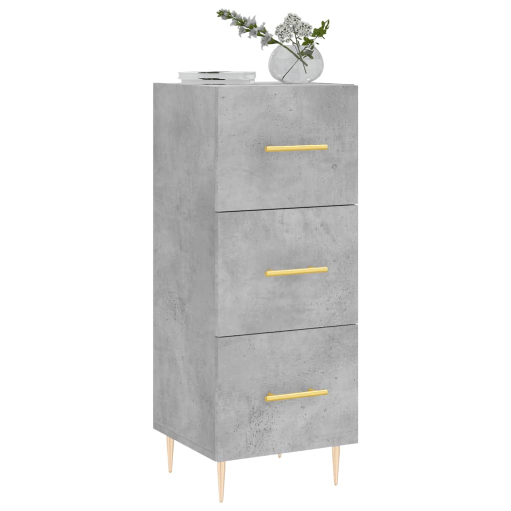 Sideboard Betongrau 34,5x34x90 cm Holzwerkstoff - Pazzar.ch
