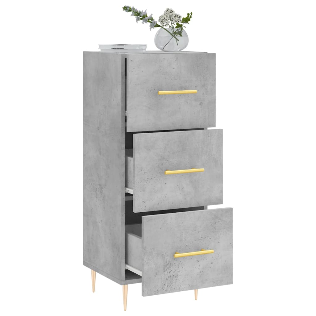 Sideboard Betongrau 34,5x34x90 cm Holzwerkstoff - Pazzar.ch