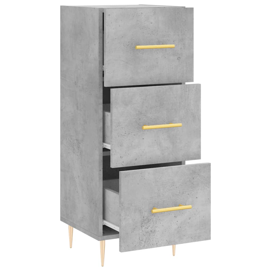 Sideboard Betongrau 34,5x34x90 cm Holzwerkstoff - Pazzar.ch