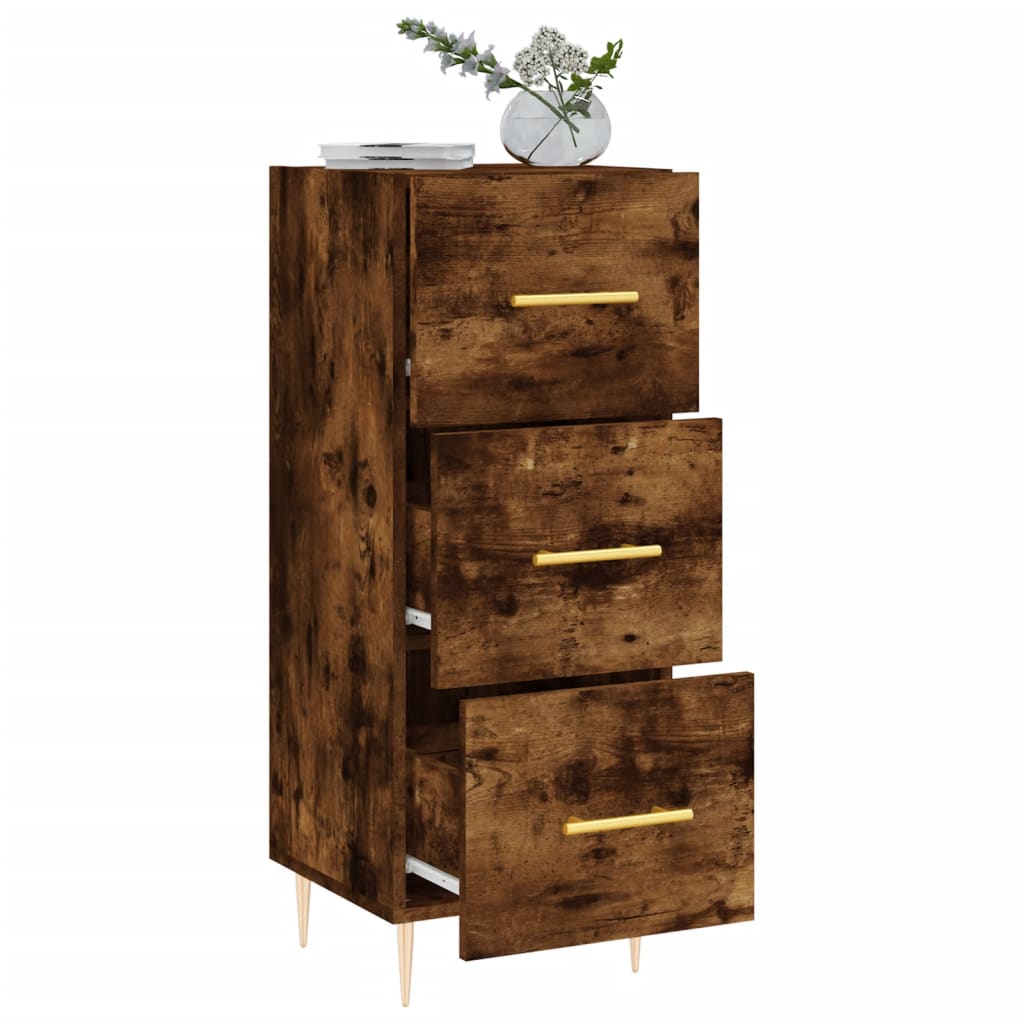 Sideboard Räuchereiche 34,5x34x90 cm Holzwerkstoff - Pazzar.ch