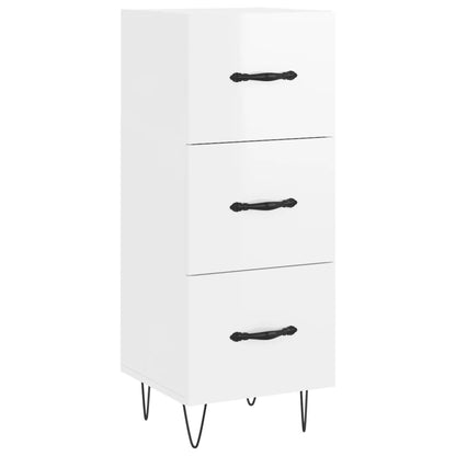 Sideboard Hochglanz-Weiß 34,5x34x90 cm Holzwerkstoff - Pazzar.ch