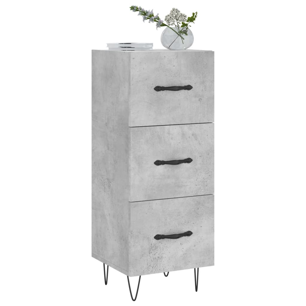 Sideboard Betongrau 34,5x34x90 cm Holzwerkstoff - Pazzar.ch