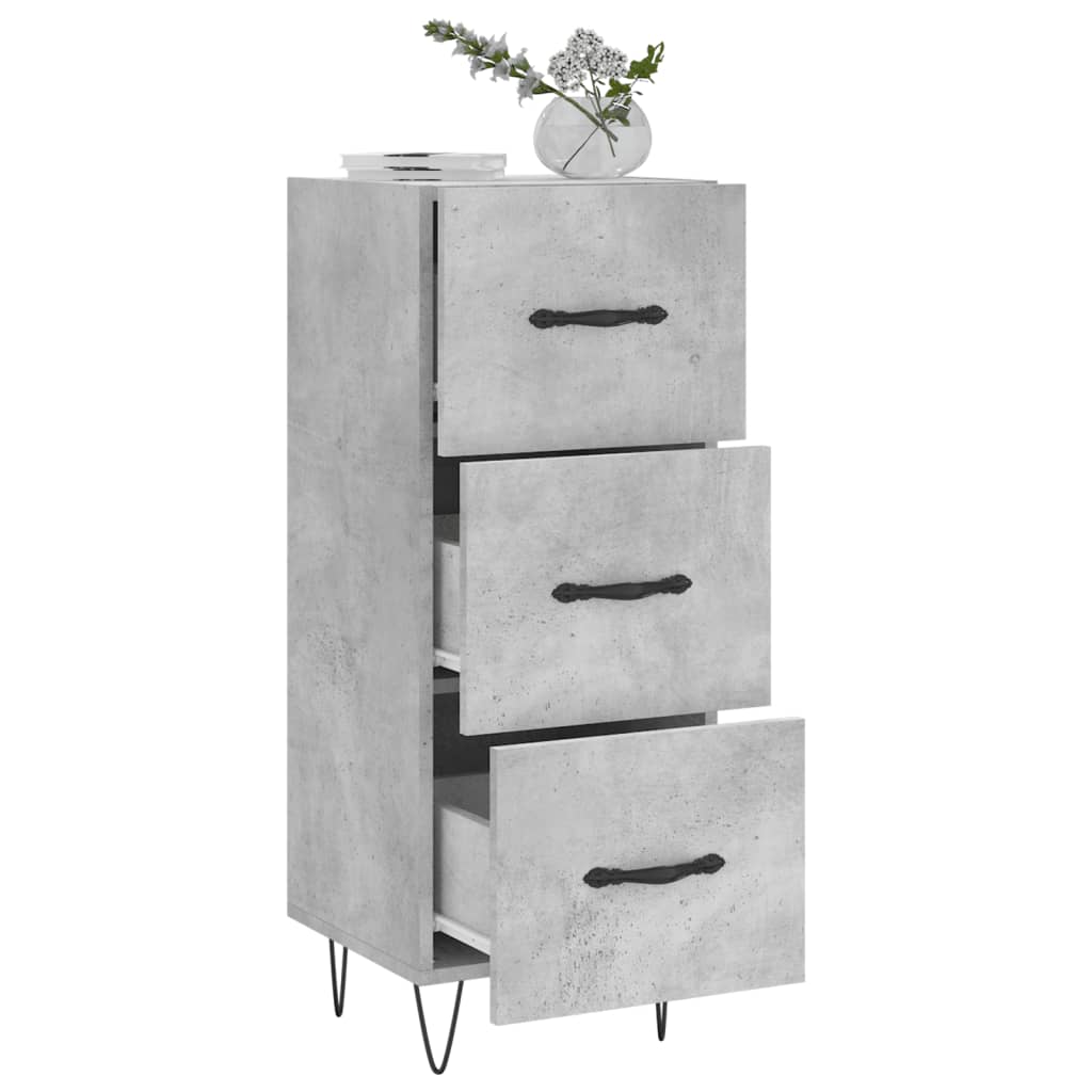 Sideboard Betongrau 34,5x34x90 cm Holzwerkstoff - Pazzar.ch